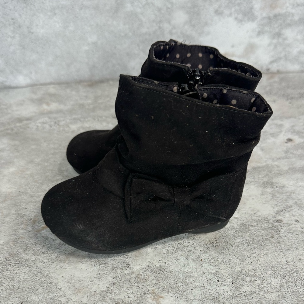 Garanimals Black Kids Boots with‎ Bow Size 5C